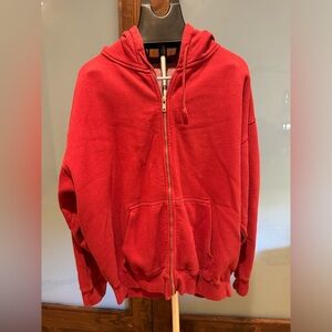 Brandy Melville zipped hoodie jacket Red color